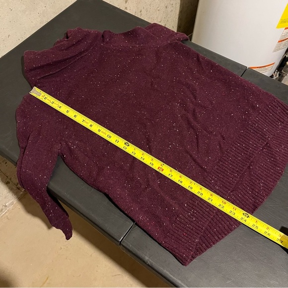 C & C California Sz Large Speckled Purple Turtleneck Pullover Sweater Wool Blend - Picture 9 of 9